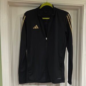 Adidas Black Jacket with Gold Accents